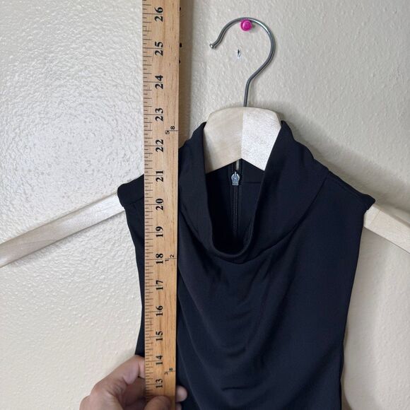 Cinq a Sept Bodysuit Woman's Small Black  Mock Neck  Sleeveless - Picture 7 of 10
